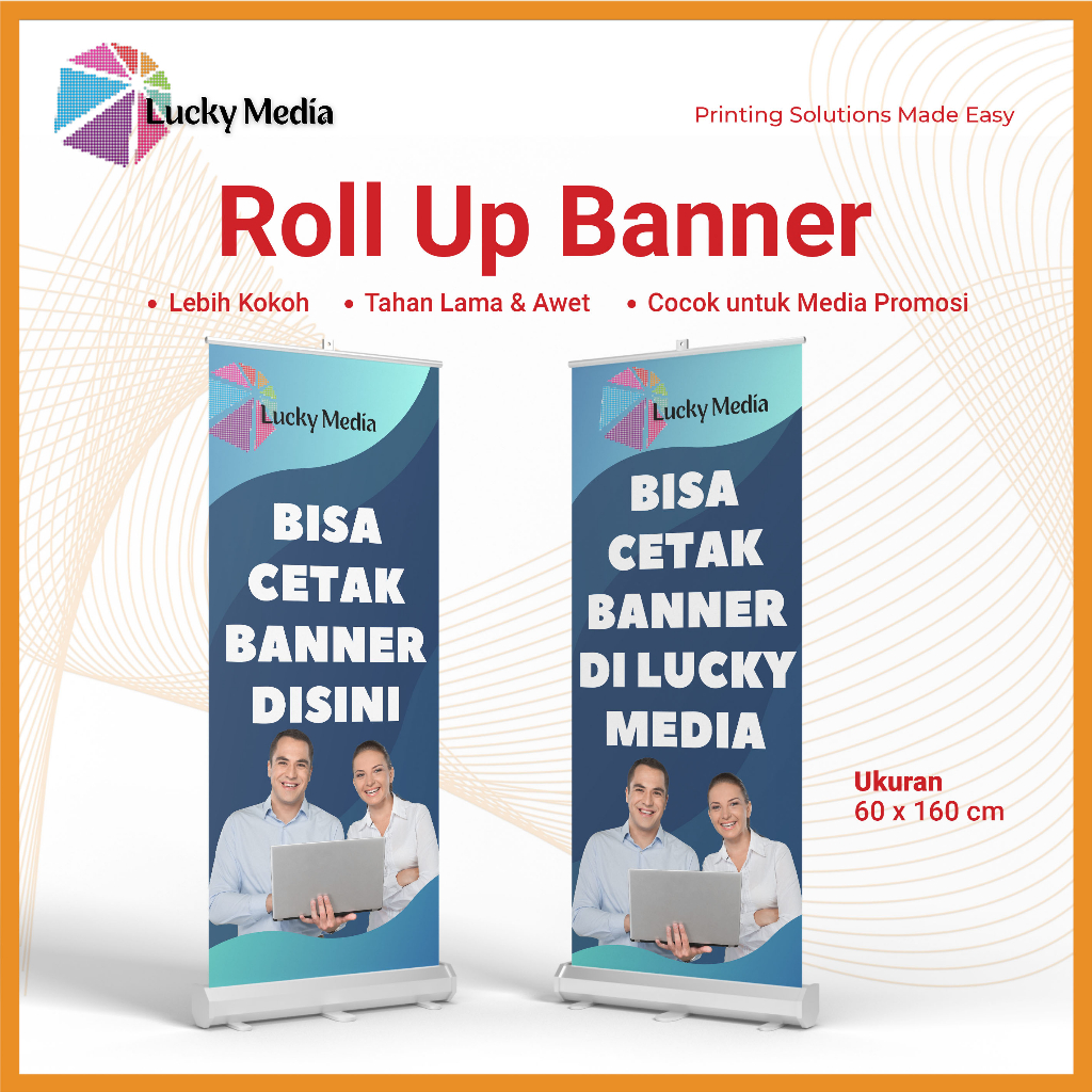 Roll Up Banner 60x160 (Rangka Only) Roll Banner Aluminium Stand Berdiri Makanan Olshop Usaha