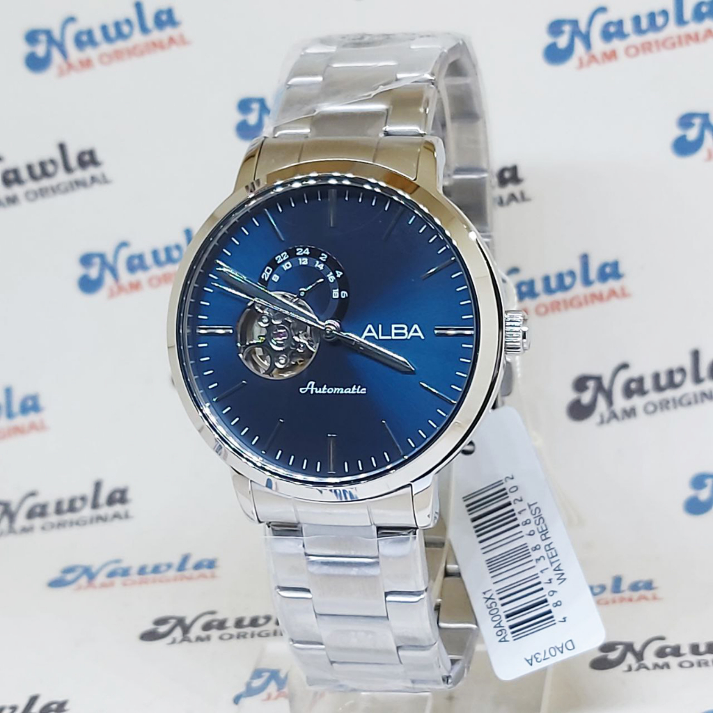 Alba Automatic A9A005X1 Open Heart Blue - Jam Tangan Pria A9A005