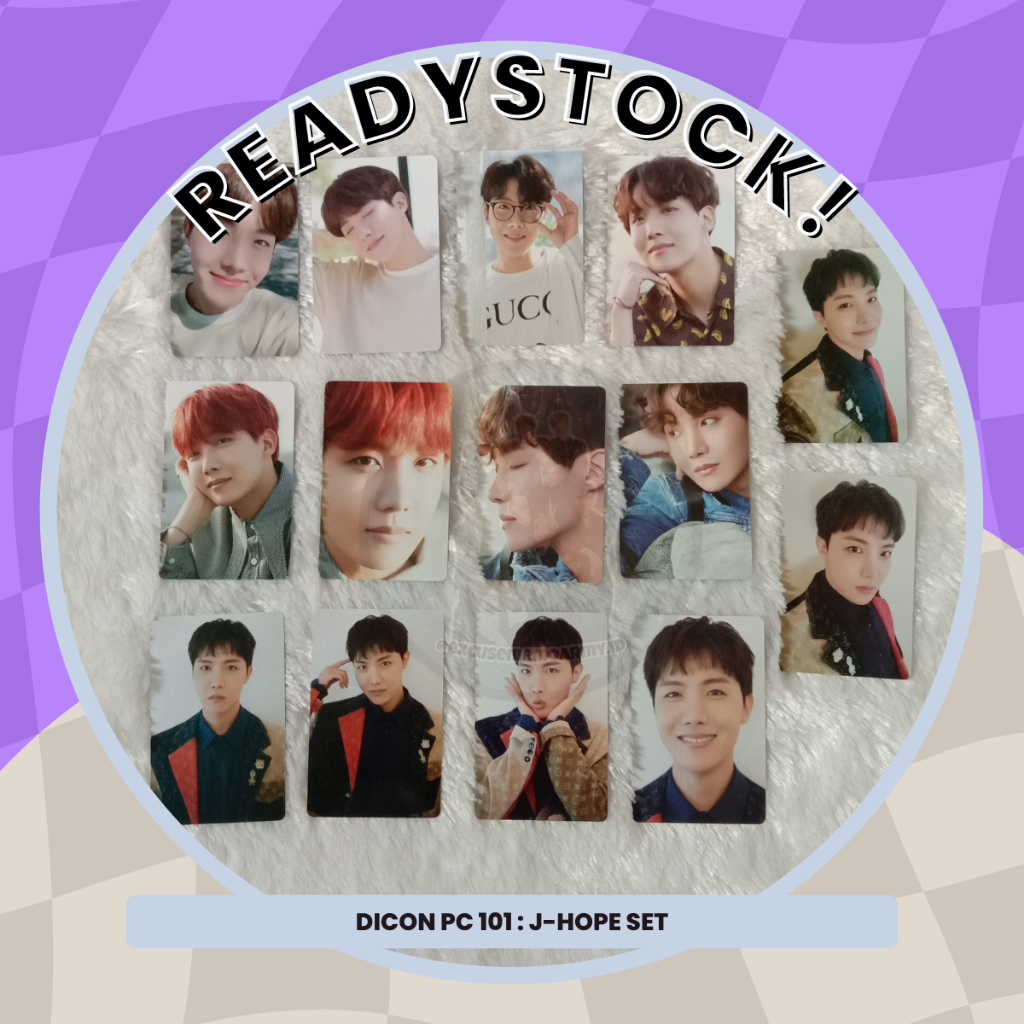[READYSTOCK] BTS JHOPE DICON PHOTOCARD 101 JHOPE PC SET ISI 14 OFFICIAL DICON
