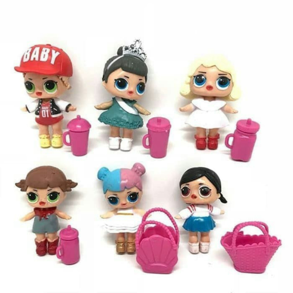 

1 susu Topper LOL dan Kue Figure set / isi Dijual 6 Murah Botol LOL Keranjang pcs