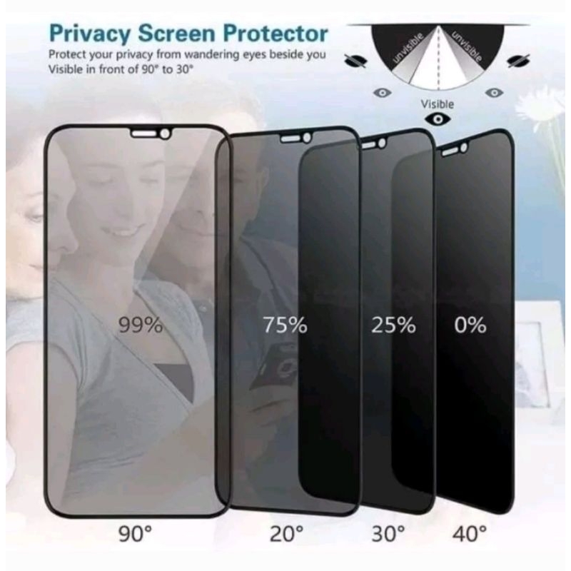 Tempered Glass Kaca Anti-Spy Samsung A7 2018, A3S, A5 2020, A5S, A7, A9 2020, A1K, A12, A15, A15S, A16, A16E, A16K, A17, A57, A77S, F9, Y01, Y02, Y12, Y12S, Y15, Y15S, Y16, Y17, Y22, Y35, C3, C11, C30, C30S, C31, C33, C35, C55, A04, A13, A14, A24, A34,A54