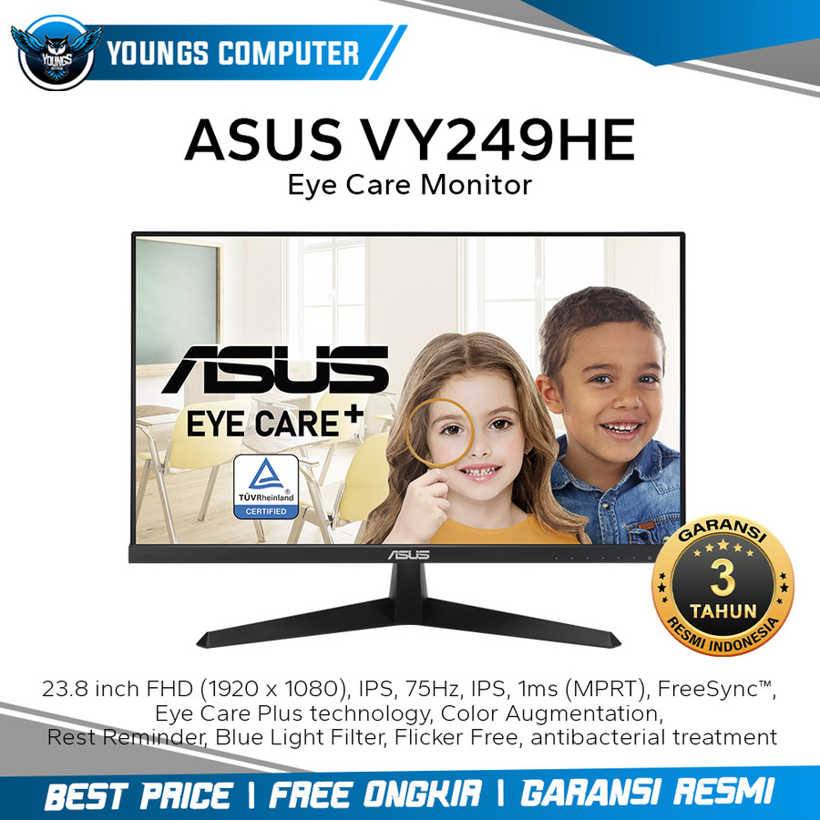 Monitor LED Asus VY249HE 23.8&quot; 75hz VGA HDMI Speaker Eye Care Monitor