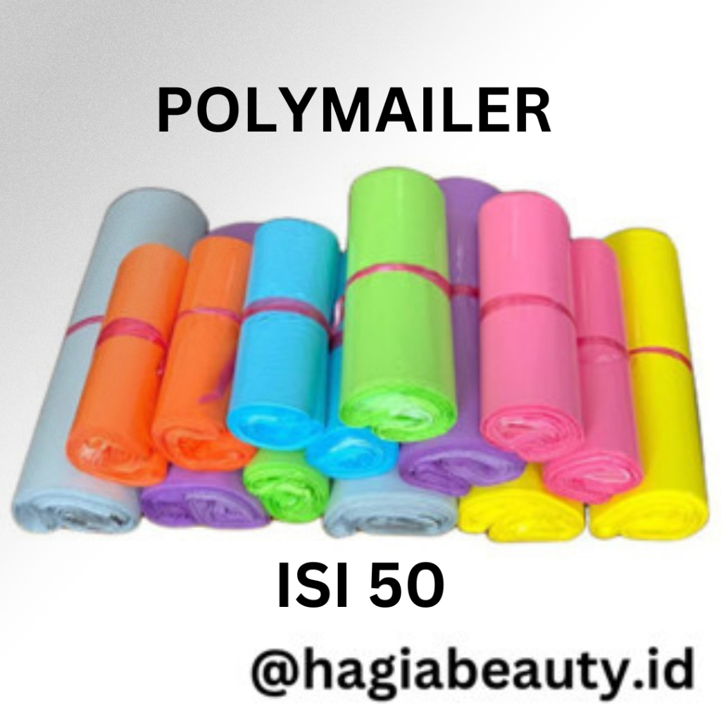 Poly Mailer isi 50 lembar - Polymailer Kantong Plastik LDPE Amplop Packaging - Plastik Packing Seal Olshop Online Shop ol