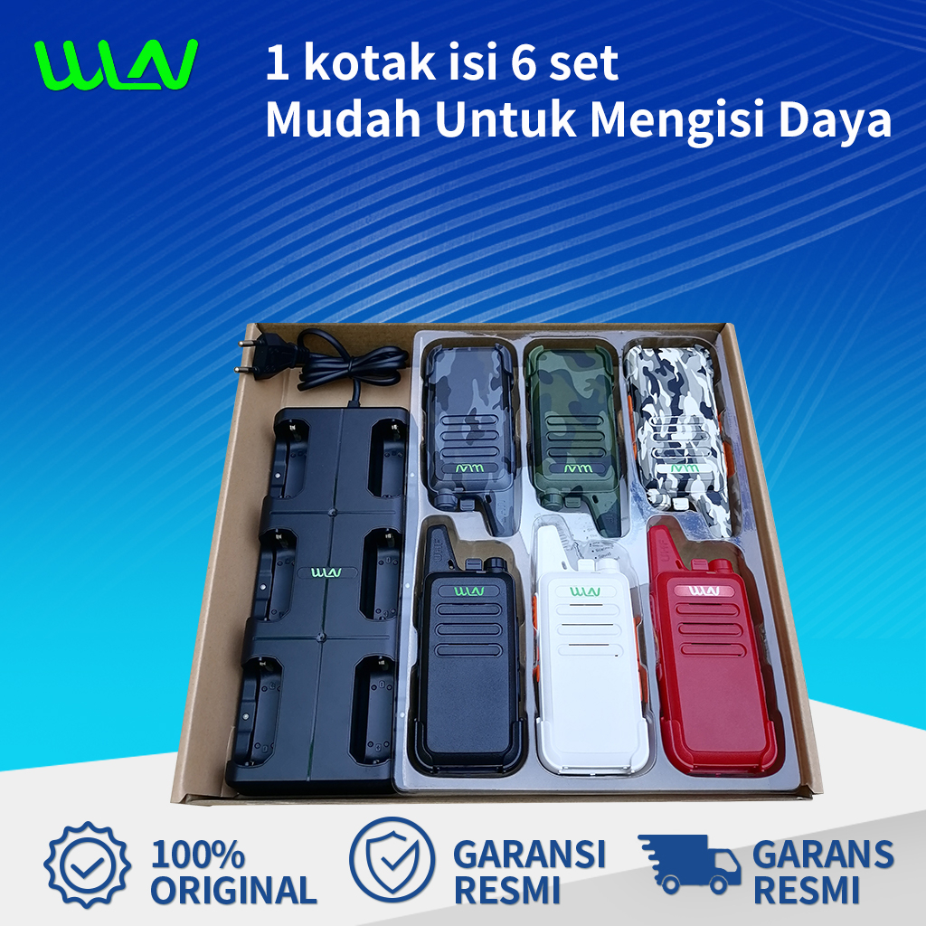 Handy Talky WLN HT C1 UHF TWO WAY RADIO 1 Kotak Isi 6 Set walkie talkie