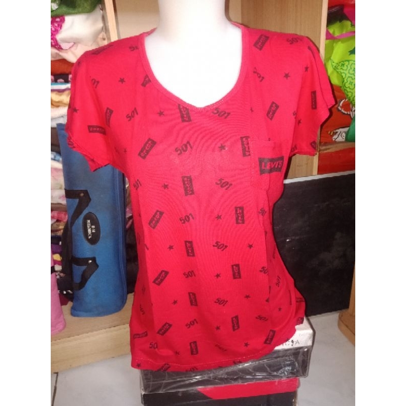 kaos levis merah 501