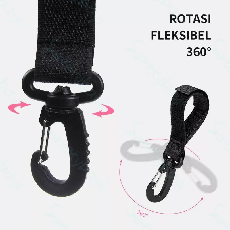 Gantungan Stroller Bayi Hook Stroler Bayi Rotary 360 Degree Holder Gantung Bayi Cantolan