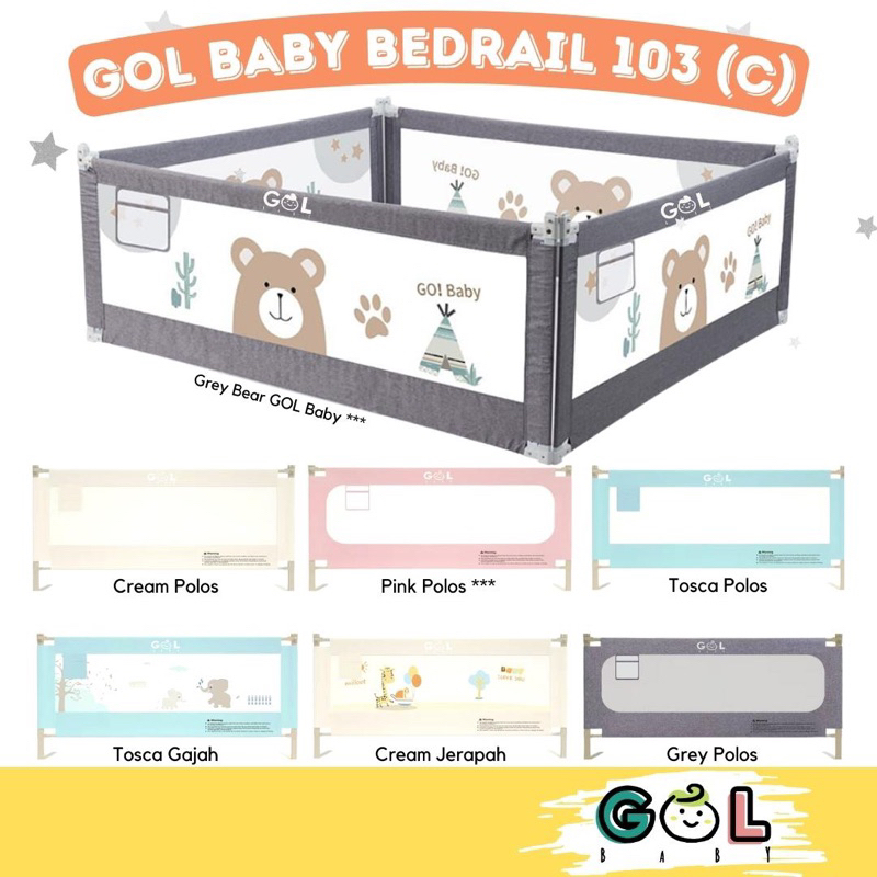 GOL Baby Bedrail Baby Bed Rail Rails / Pagar Pembatas Pengaman Penghalang Pagar Kasur Ranjang Tempat