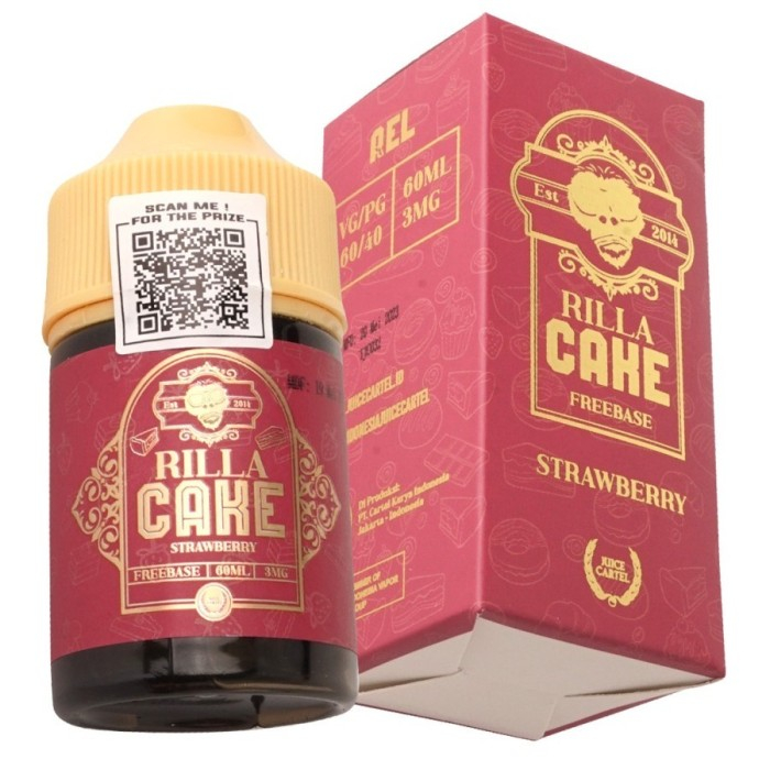 CAKERILLA V2 STRAWBERRY 60ML FREEBASE BY IJC x HERO57 ORIGINAL!!