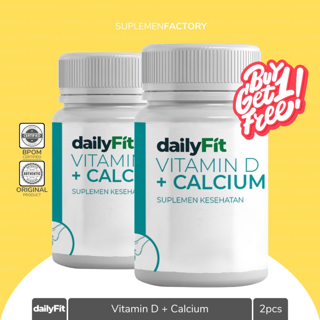 Dailyfit Vitamin D + Calcium 30 Kapsul Kesehatan Tulang Dan Gigi