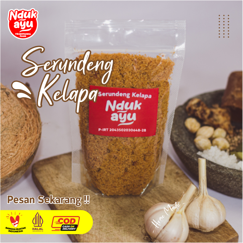 

Serundeng Kelapa Srundeng Gurih Manis Khas Ponorogo Original Halal Tanpa Pengawet Nduk Ayu