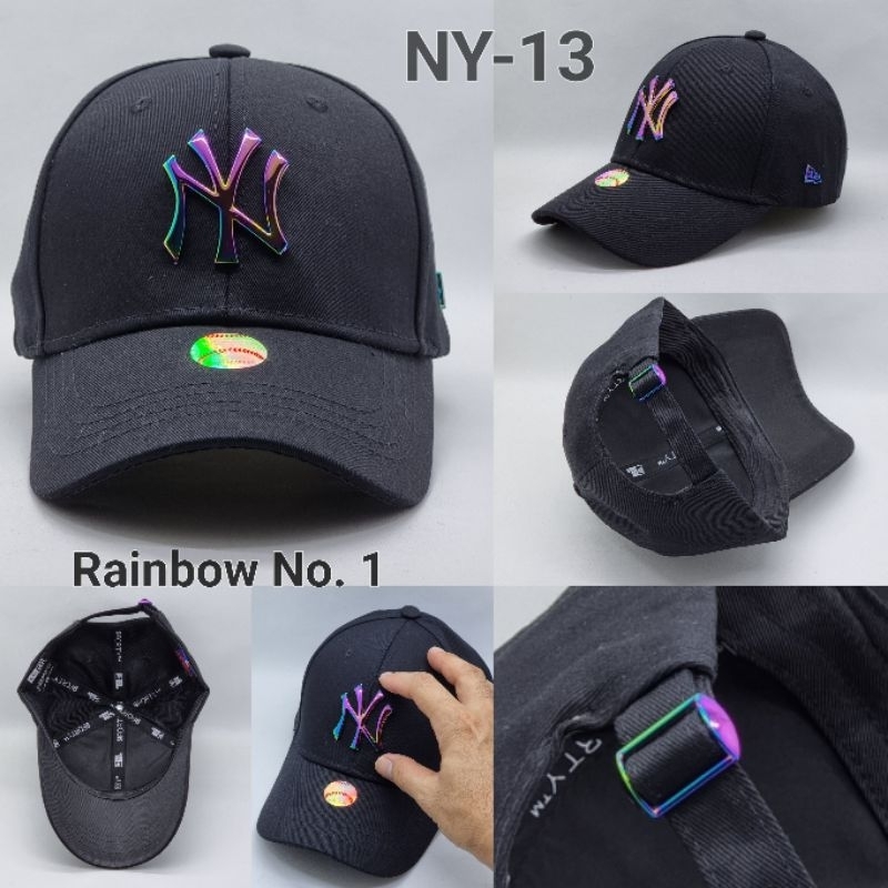 Topi Baseball Pria Cowok Plat Besi Rainbow Limited Premium Topi Laki laki