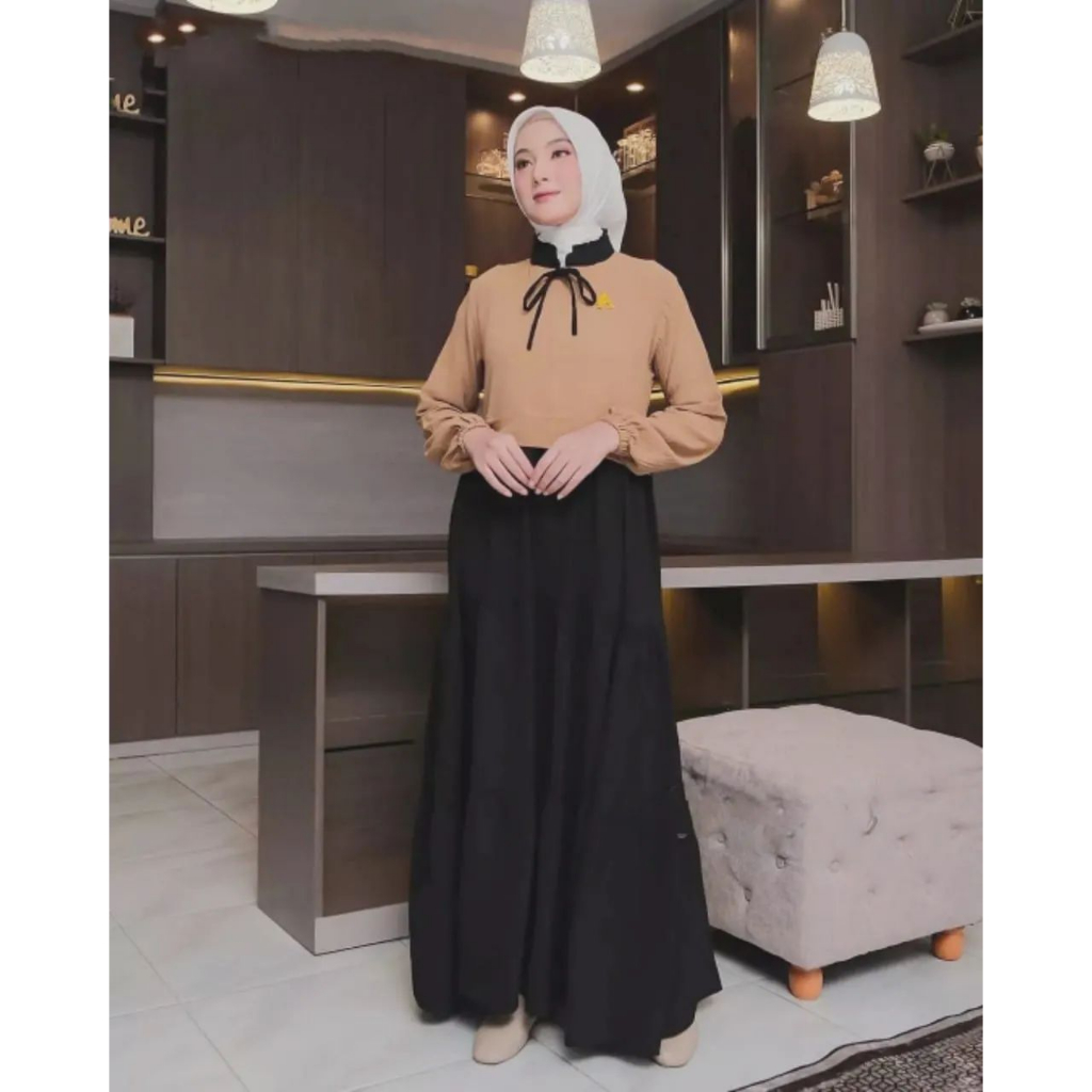 Big Sale Gamis Dress Cringkle Airflow Terbaru Nazwa Dress Maksi Fashion Wanita Muslimah Kekinian 2023 Zipper Depan / Busui Pakaian Muslim Wanita