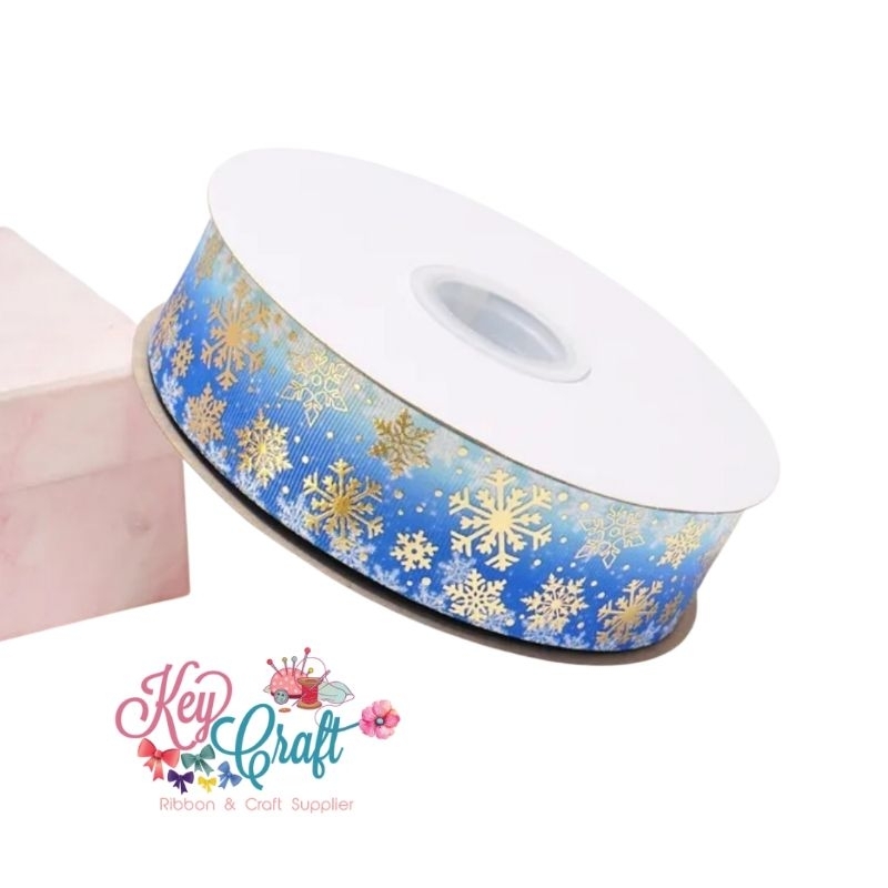 

Pita Grossgrain Holografik snowflakes size 3,8cm