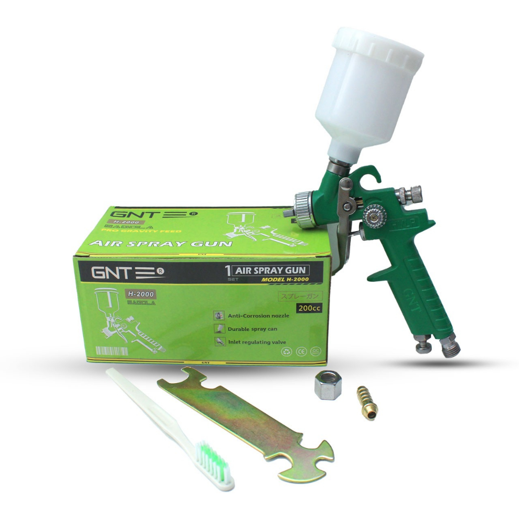 GNT Spray Gun H2000 HVLP Tabung Atas 200mL 0.8 mm Alat Semprot Cat