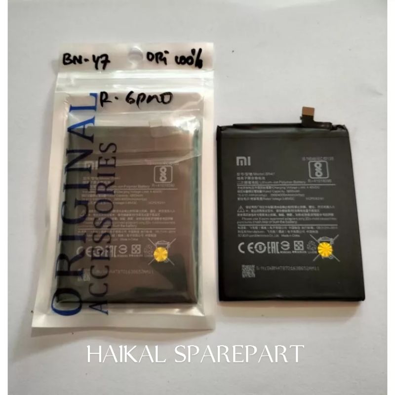 BATERAI BN47 / BATERAI XIOMI REDMI 6 PRO - ORIGINAL 100%