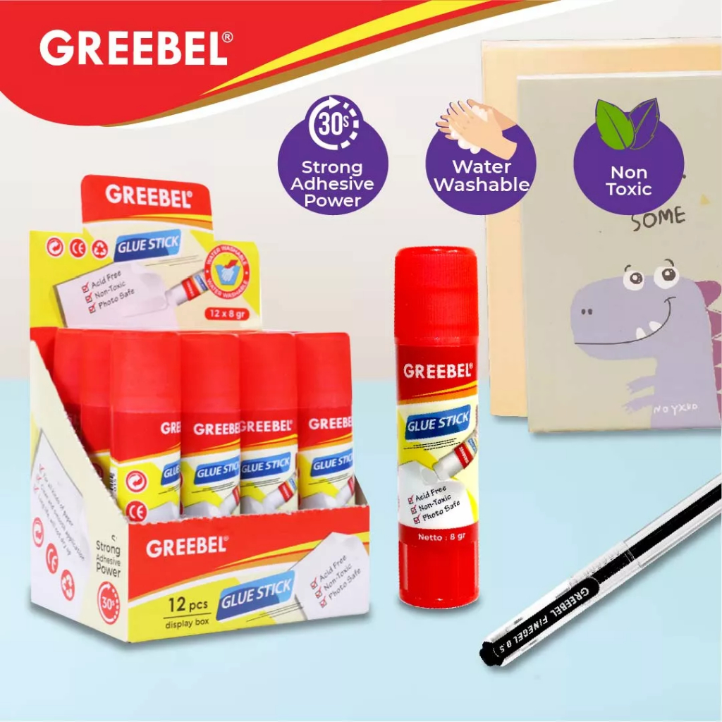 

Greebel Glue Stick 8gr GS1908 (1 PCS) Lem Greebel Lem Stik Lem Perekat Kertas Keperluan Anak Sekolah Perlengkapan Stationery ATK Kantor Office