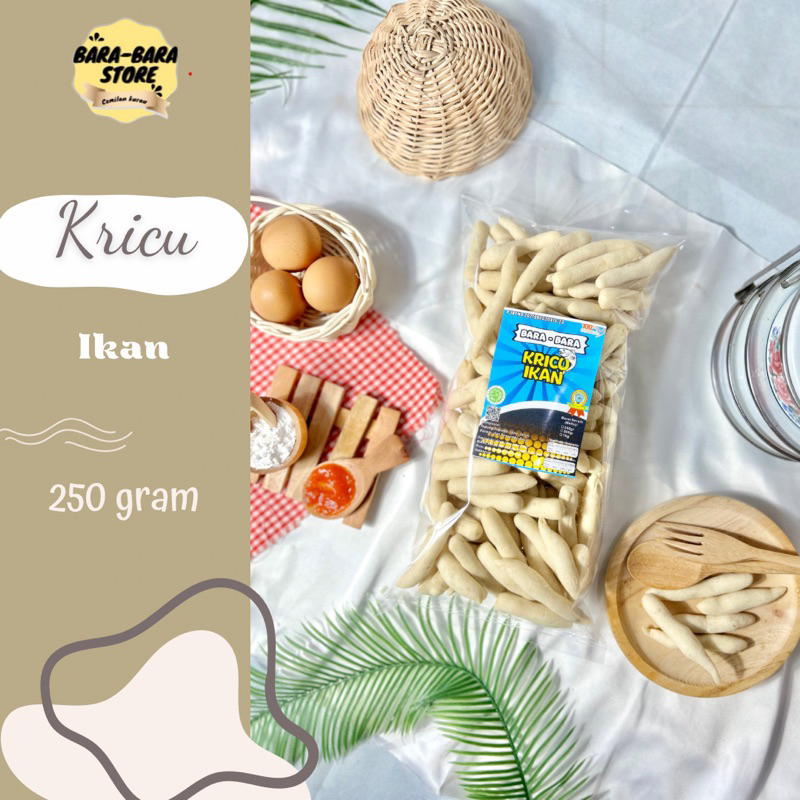 

Kericu ikan /getas kurau/kretek Bangka/snack/cemilan instan kemasan 250gram