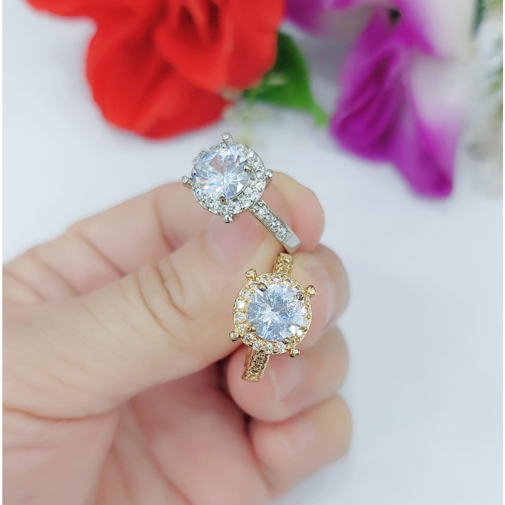 Cincin Xuping Permata Lapis Emas Perhiasan Fashion R610/611/612/613