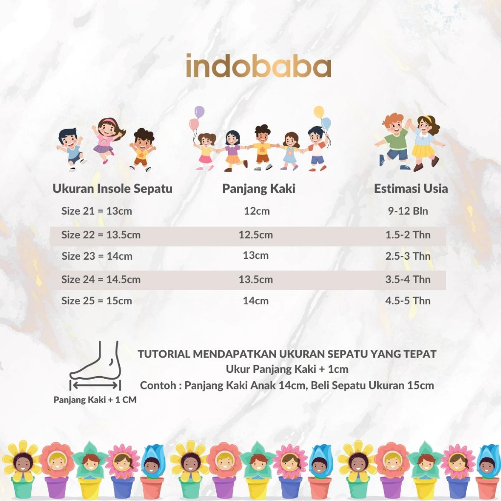 indobaba Sepatu Anak Perempuan Sneakers Anak Import Fashion Casual 1-5 Tahun S160