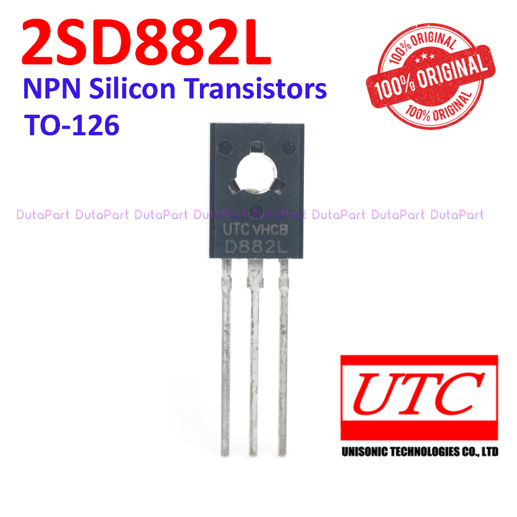 2SD882L D882L ORIGINAL UTC UNISONIC TAIWAN NPN Transistor D882 TO-126