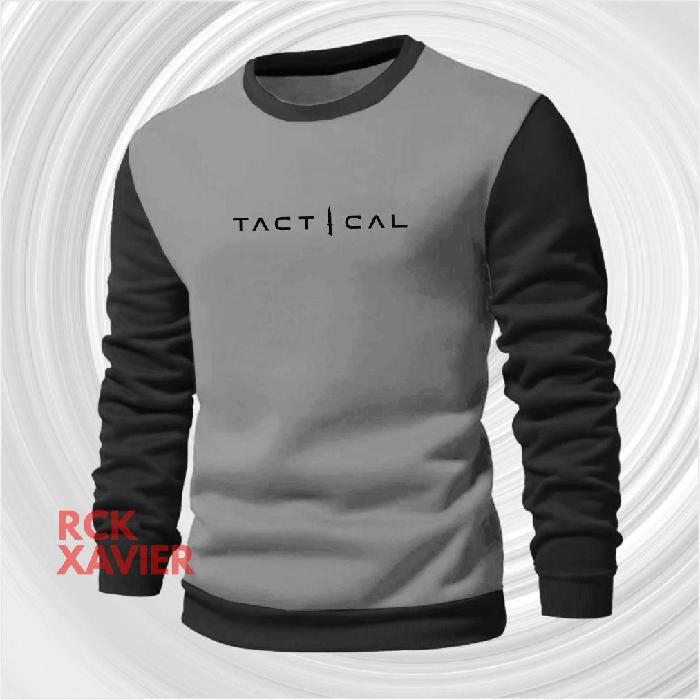 CREWNECK Sweater Oblong Pria Wanita Bahan Fleece Tebal TACTICAL Distro