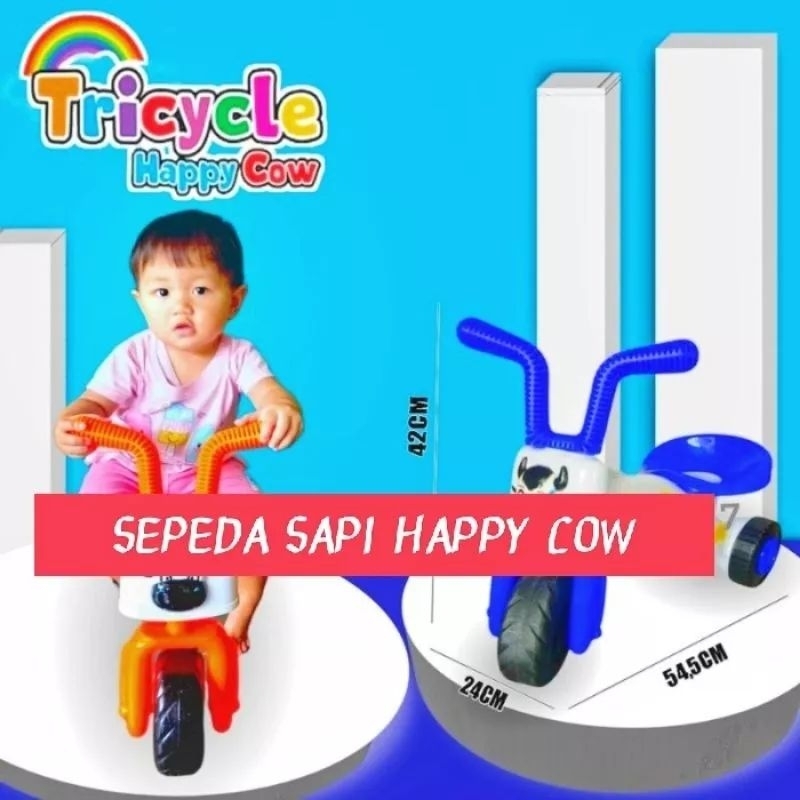 SEPEDA SAPI SEPEDA TANPA PEDAL TRICYCLE HAPPY COW FD 305 BYCICLE SEPEDA SEPEDAAN SEPEDA ANAK MAINAN 