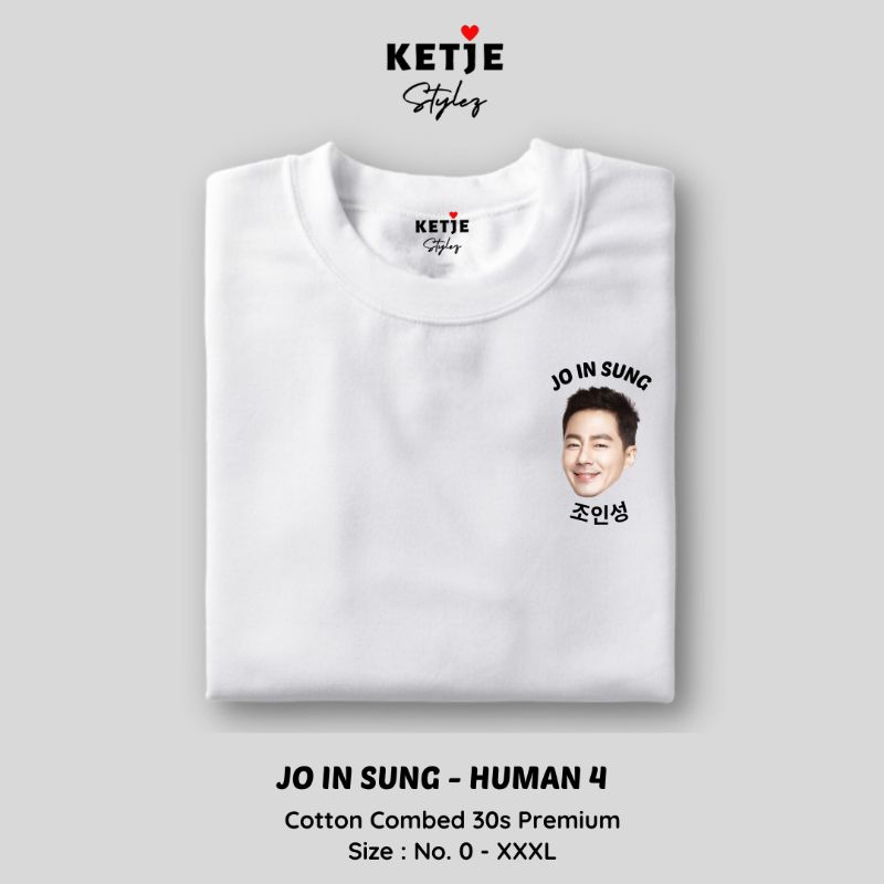 Kaos Baju Jo In Sung - Oppa Series / Kaos Baju Distro Pria Wanita T-shirt Premium Unisex Actor Aktor
