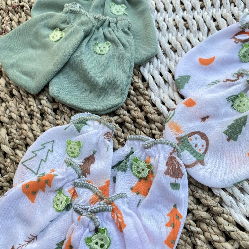 3 Pasang Sarung Tangan Kaki Sarung Tangan Sablon Sartaki bayi kaos kaki bayi DNW BABY