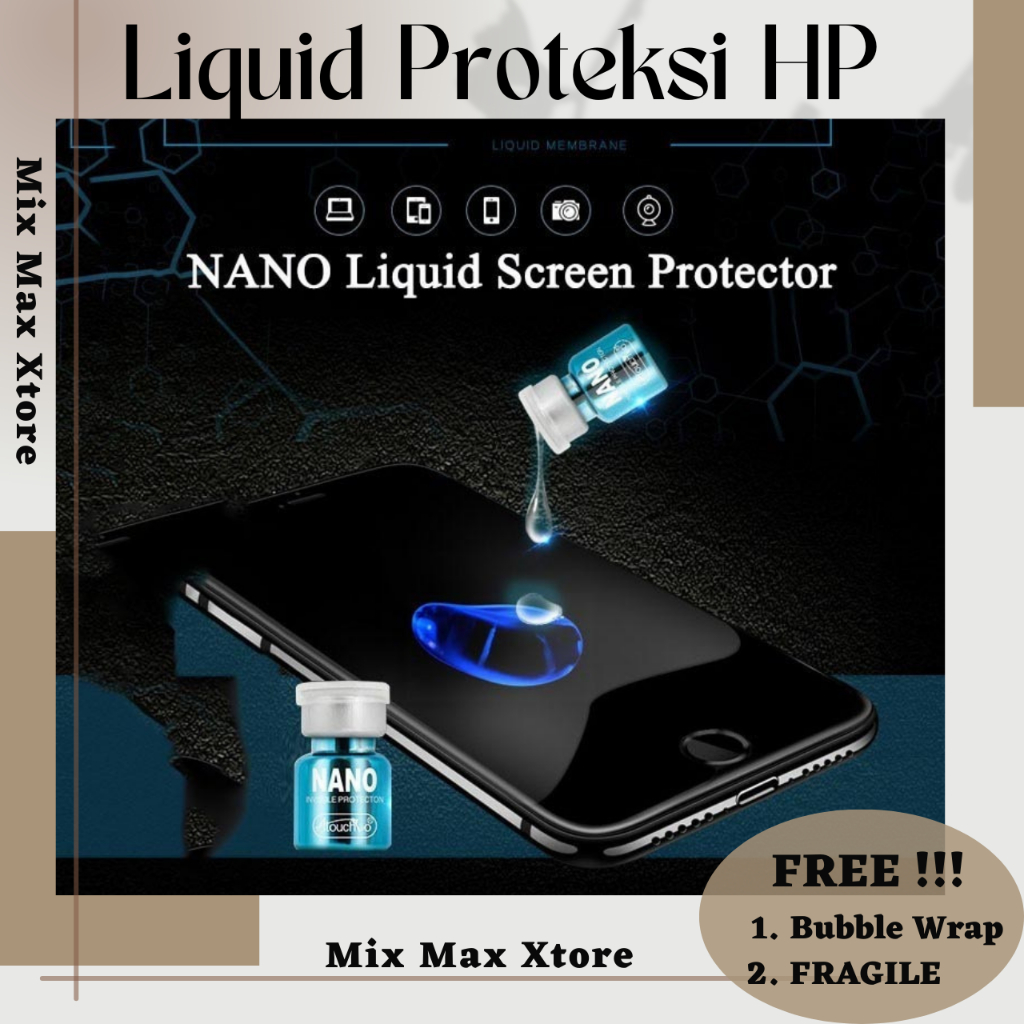 Hi-Tech Smartphone Liquid Nano Screen Protector 2 ml Pelindung Layar Handphone Smartphone