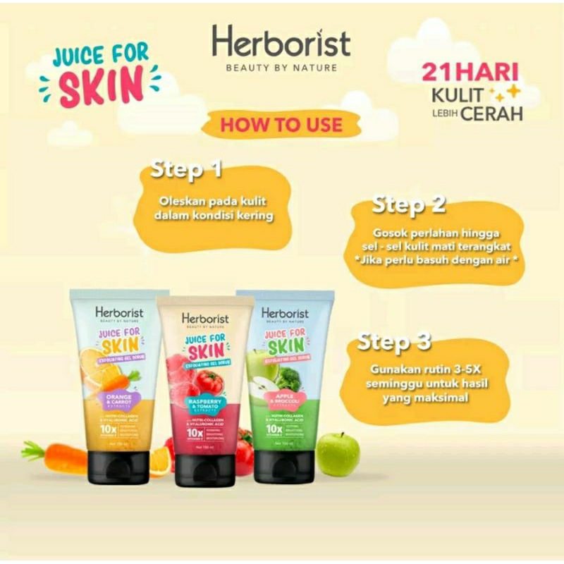 HERBORIST Juice For Skin Exfoliating Gel Scrub 150gr - Body Scrub