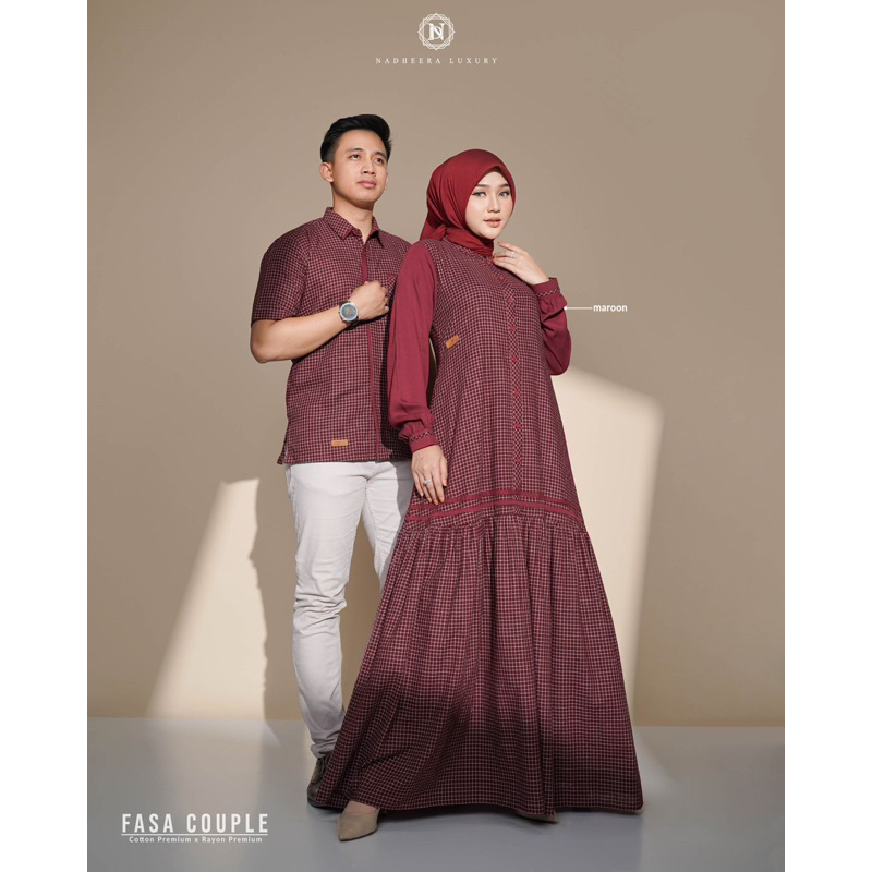 FASA COUPLE DRESS &amp; SHIRT BY NADHEERA LUXURY