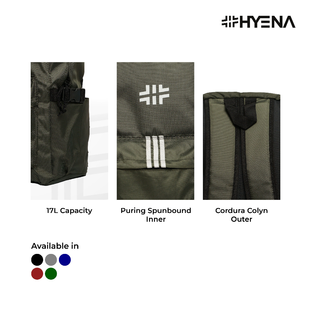 Hyena-Backpack Hyena Collyn Series Tas Punggung | Tas Ransel Unisex | Tas Laptop | Tas Sekolah | Tas Kuliah Pria Wanita (ZL33)