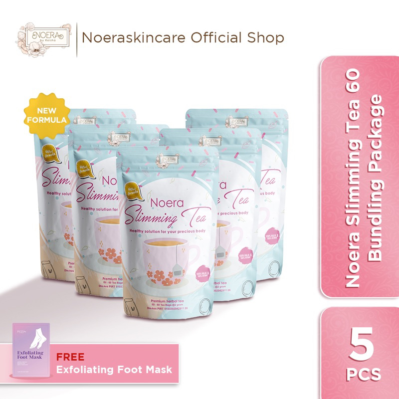 5 pcs Noera Slimming Tea 60 Bundle | Noera Teh Hijau FREE Produk Noera Random