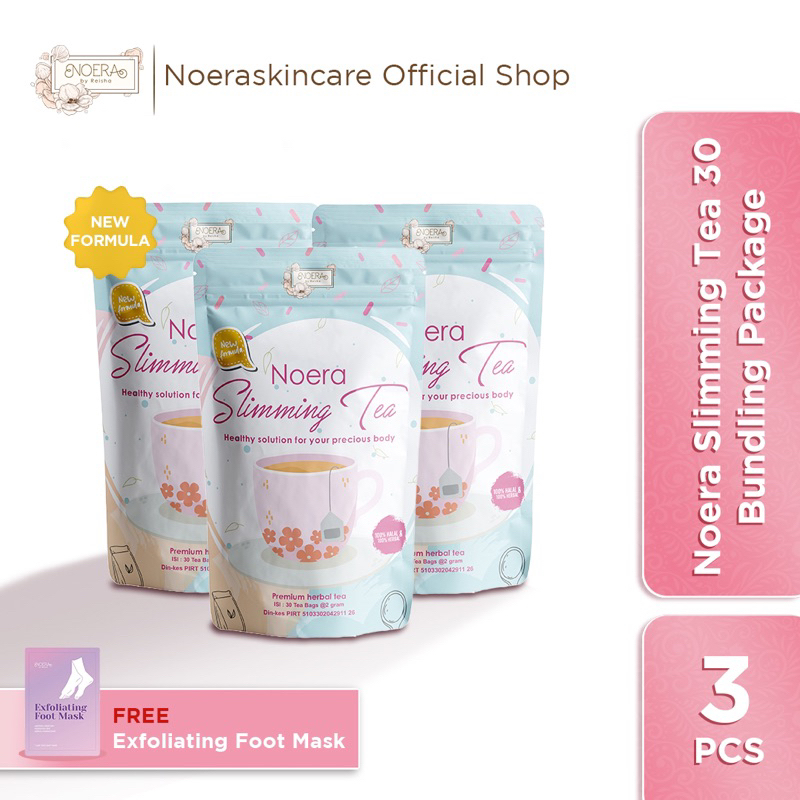 3 Pcs Noera Slimming Tea Bundle | Noera Teh Hijau FREE Produk Noera Random