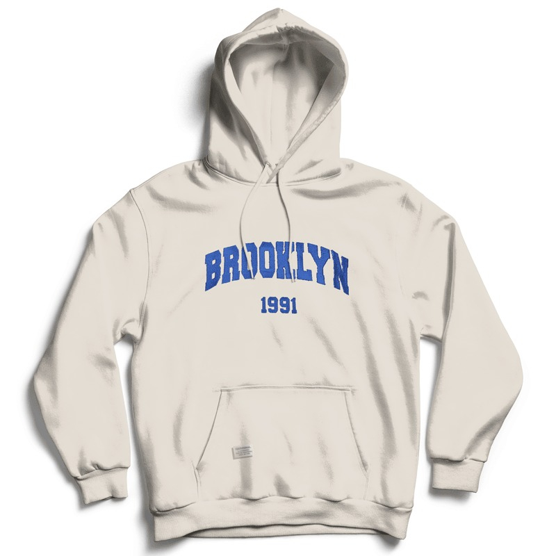 Parisdivarious Sweater Hoodie Jemper Brooklyn Bahan Fleece Size S - XXL (Pria &amp; Wanita)