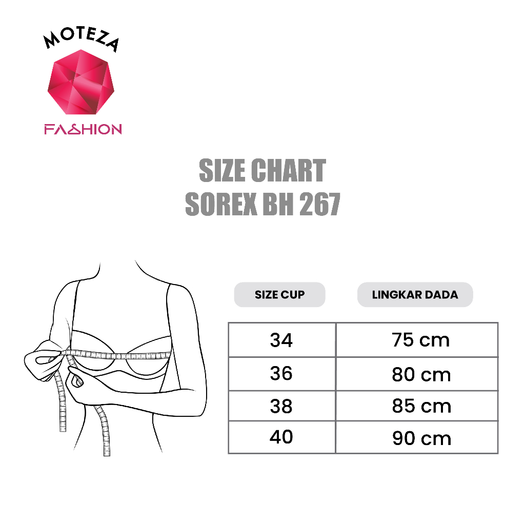 Sorex Bra - BH 267 - Busa 1/2 Half Cup A - B / Kawat - Lifestyle Seamless BISA LEPAS TALI - Uk 34 - 40