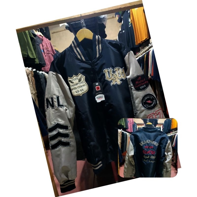 jaket varsity/jaket bolak balik/jaket unisex/jaket distro keren
