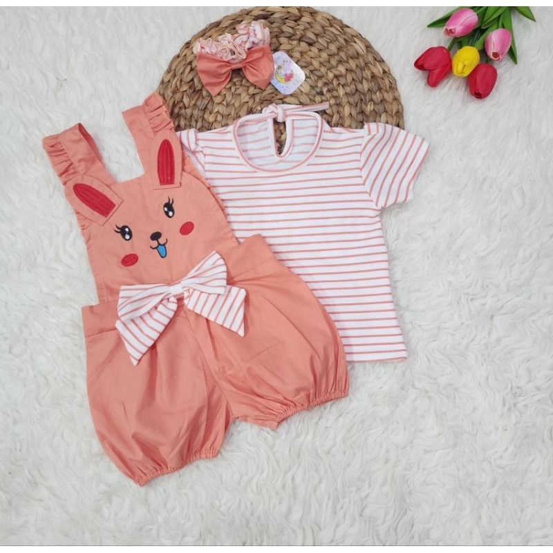 Sofiebabyshop|| Set overall bunny baby girl