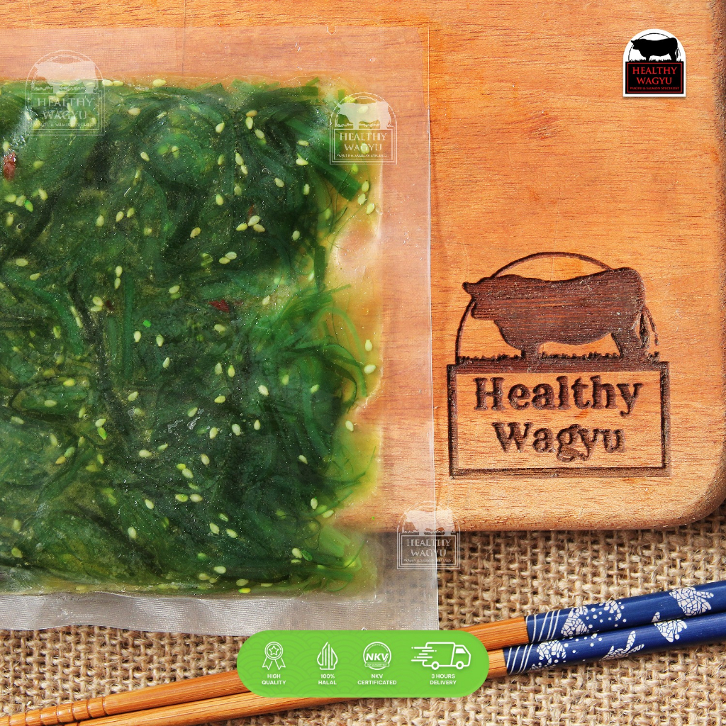 

Korzaln Chuka Wakame Fresh Seaweed Salad Rumput Laut 200Gr Healthy Wagyu