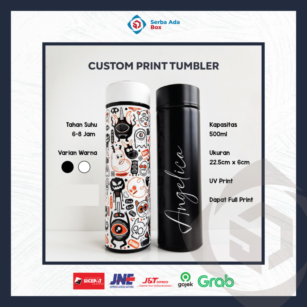 Tumbler Custom / Termos Custom / Tumbler custom nama *SATUAN*