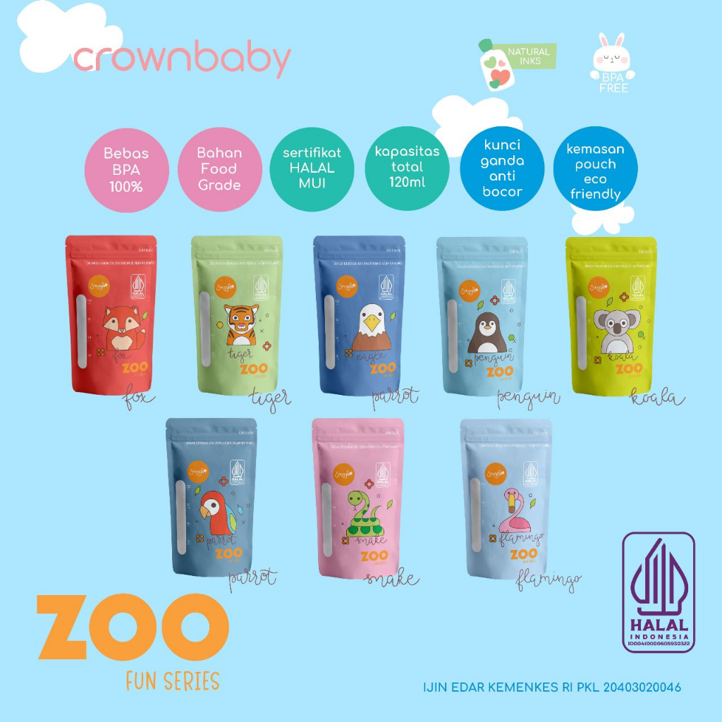 Crown Babycare Breast Milk Storage Bag Kantong Asi 100+ Extra 20ml