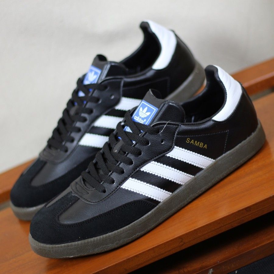 Adidas Samba OG White Black Sol Gum / Sneakers Pria Original / Adidas Samba Original Sepatu Adidas Samba Vegan White Black BNIBWT