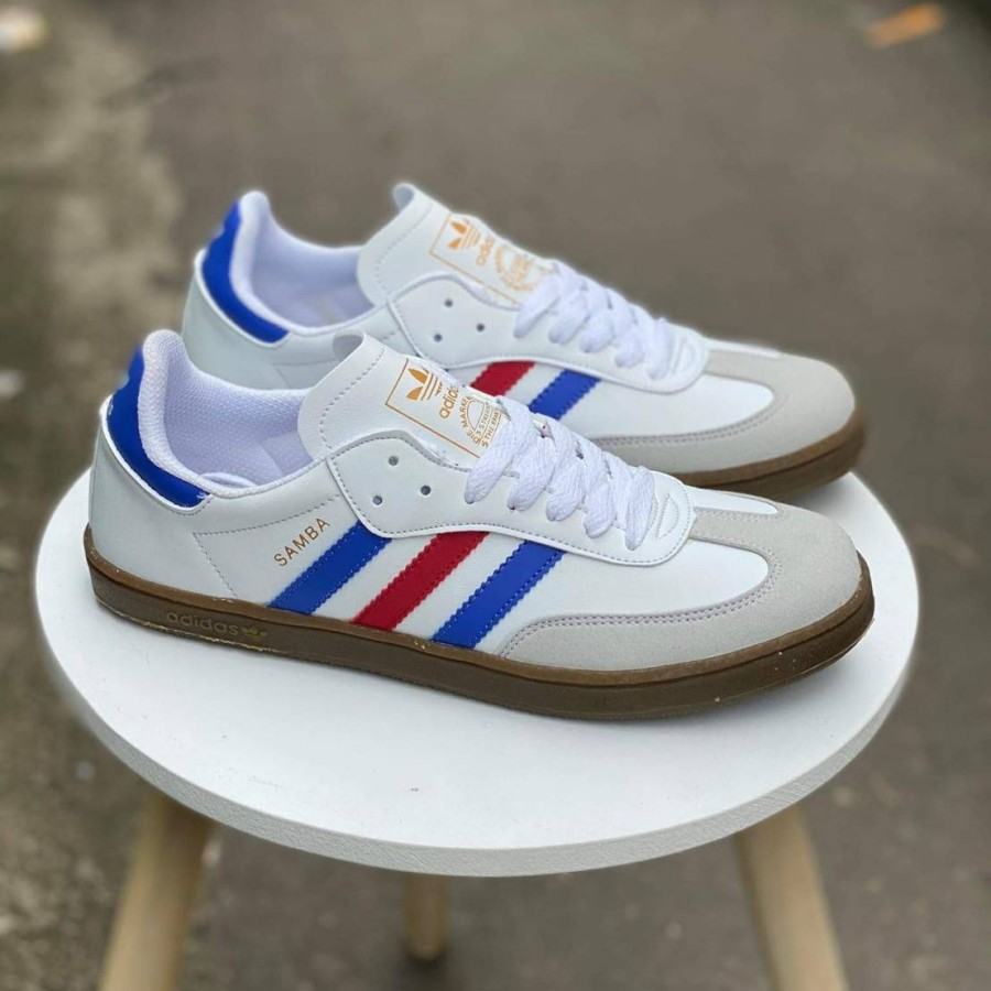 Adidas Samba OG White Black Sol Gum / Sneakers Pria Original / Adidas Samba Original Sepatu Adidas Samba Vegan White Black BNIBWT