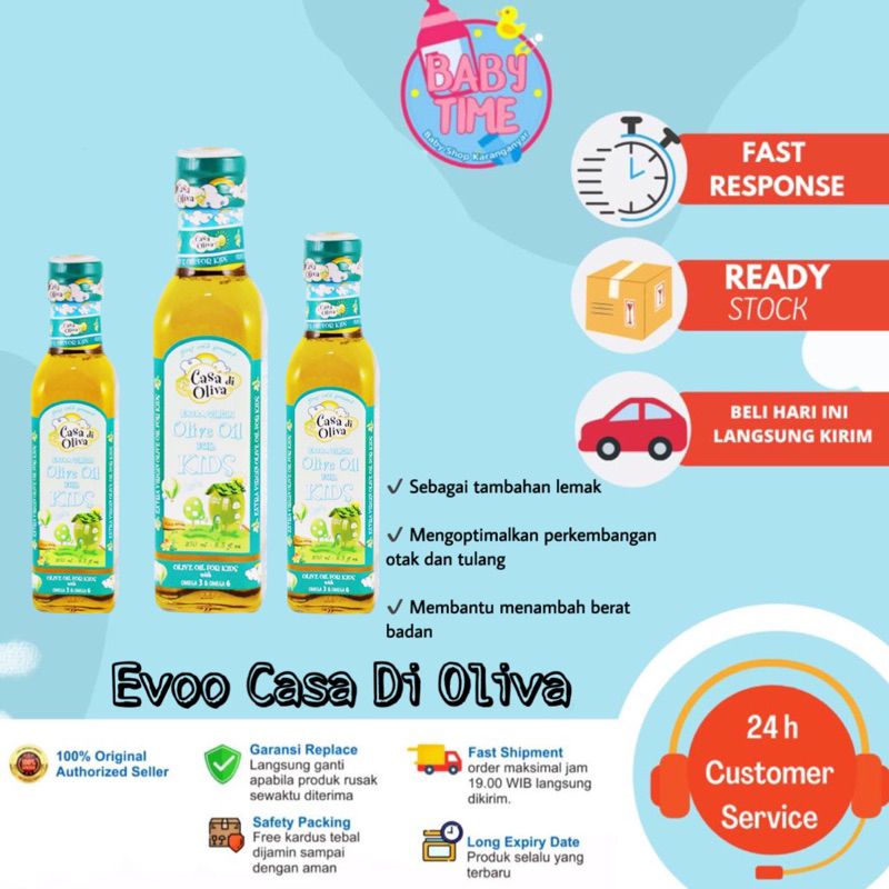 Evoo Casa Di Oliva Extra Virgin Olive Oil For Kids Bayi Minyak Zaitun Evo MPASI Original 100%