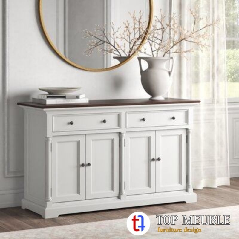 bufet, bufet tv minimalis cat duco putih