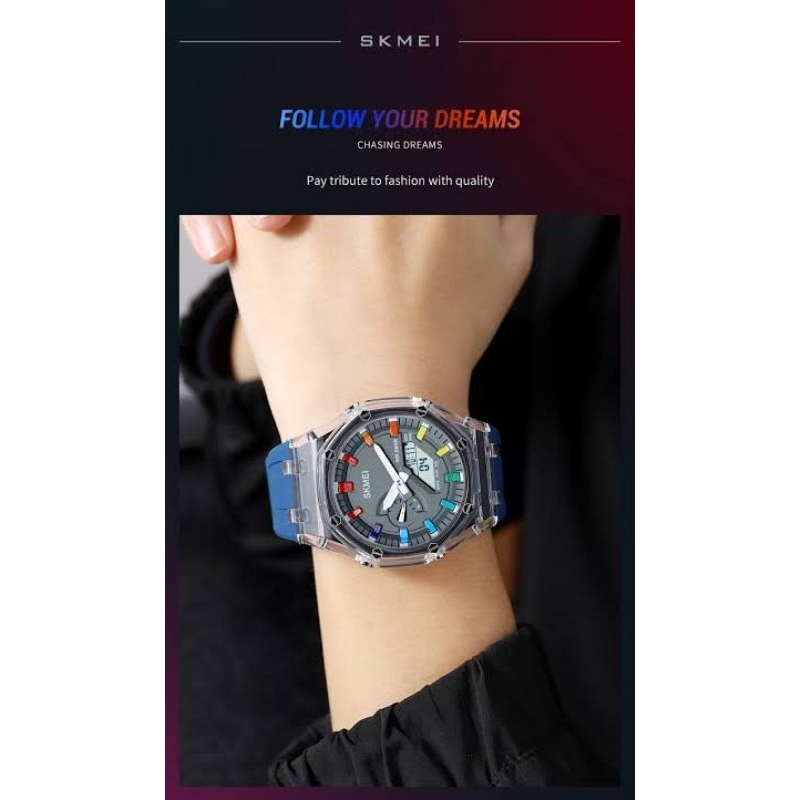 Jam Skmei 2100 bergaransi free gift box