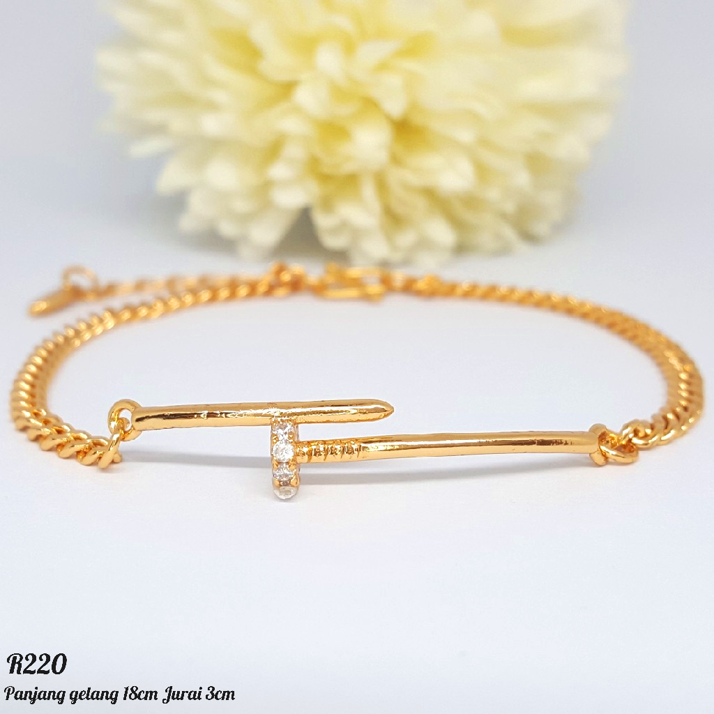 PGX Gelang Tangan Xuping Wanita Perhiasan Lapis Emas Aksesoris Fashion Premium - R220
