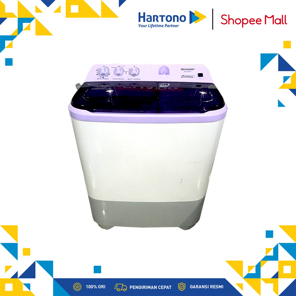 Sharp 8 Kg Mesin Cuci 2 Tabung Semi Auto Washer EST85NTLC