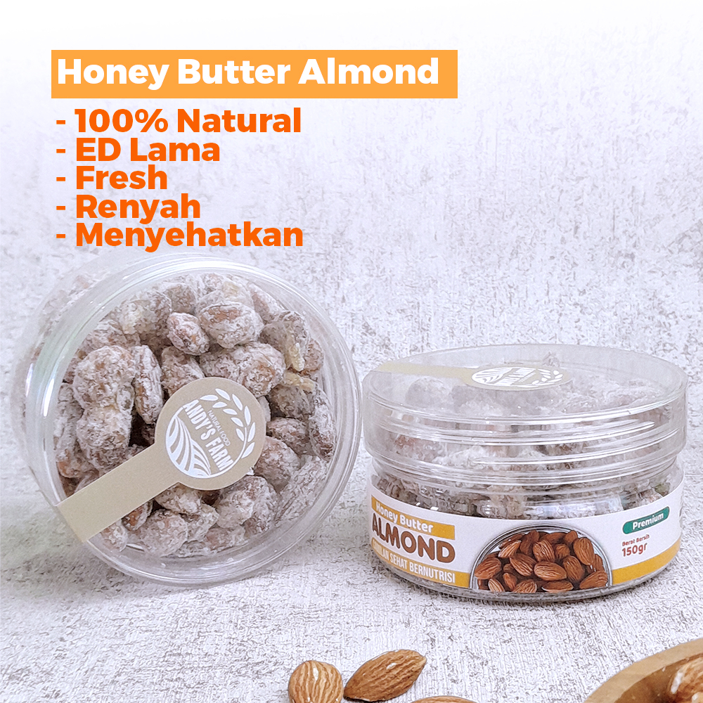 

Honey Butter Almond - Kacang Almond Butter Madu (150gr)