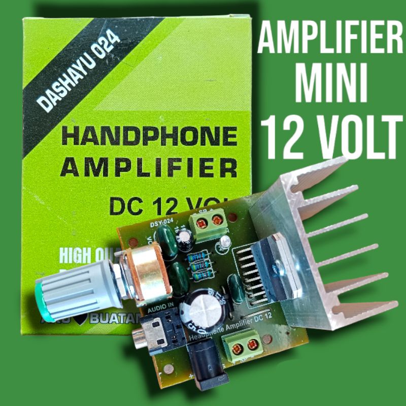 KIT AMPLIFIER MINI STEREO DC 12 VOLT DASHAYU 024 KIT POWER AMPLI MINI 12V DASHAYU 024